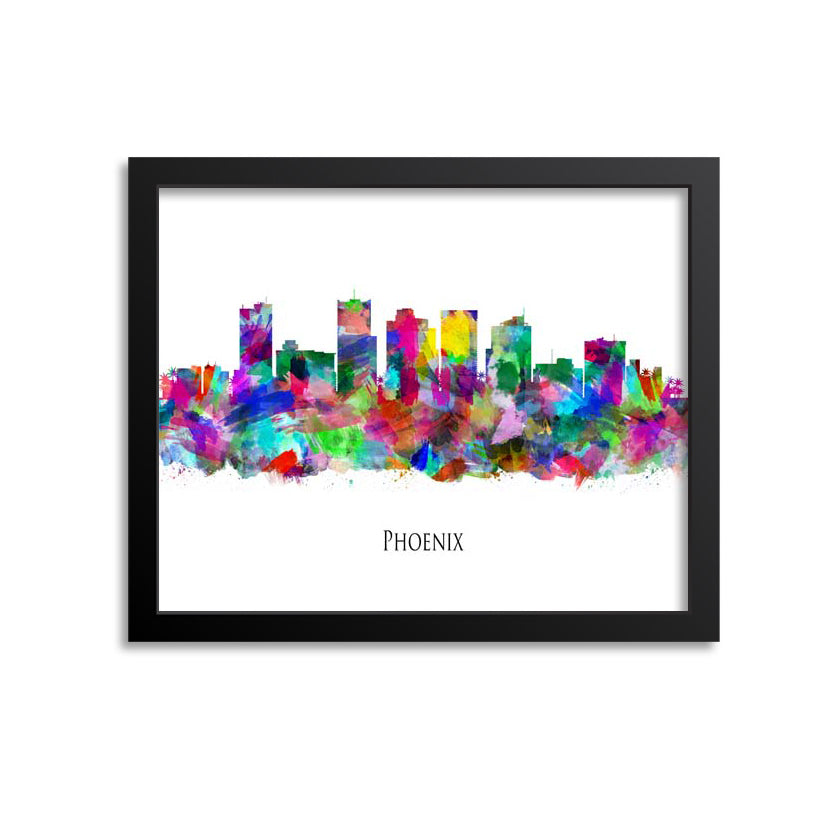 Phoenix Skyline Painting Art Print