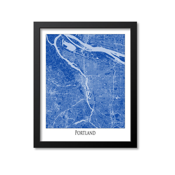 Portland Map Art Print, Oregon