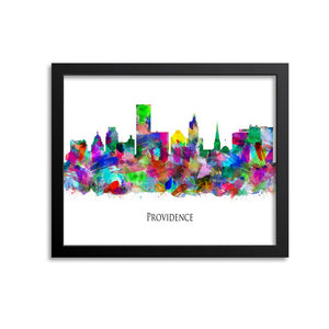 Providence Skyline Painting Art Print