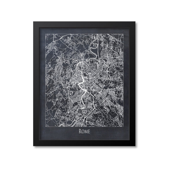 Rome Map Art Print, Italy