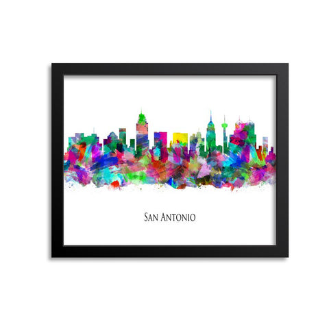 San Antonio Skyline Painting Art Print