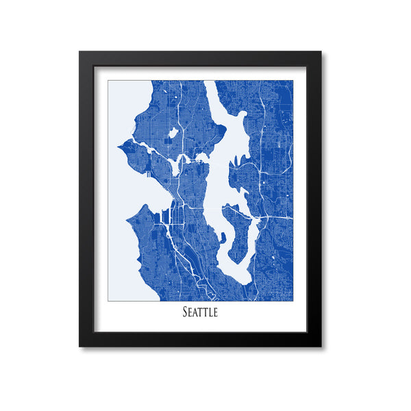 Seattle Map Art Print, Washington