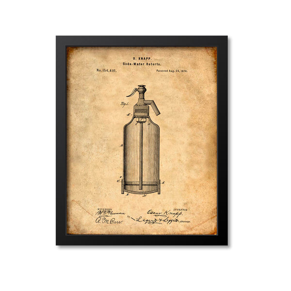 Seltzer Bottle Patent Print