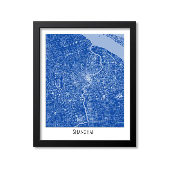 Shanghai Map Art Print, China