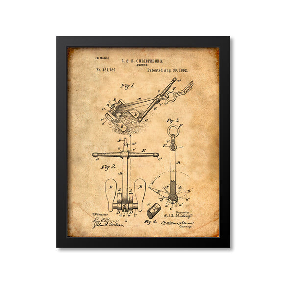 Anchor Patent Print - 1892