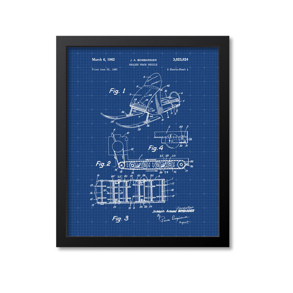 Snowmobile Patent Print