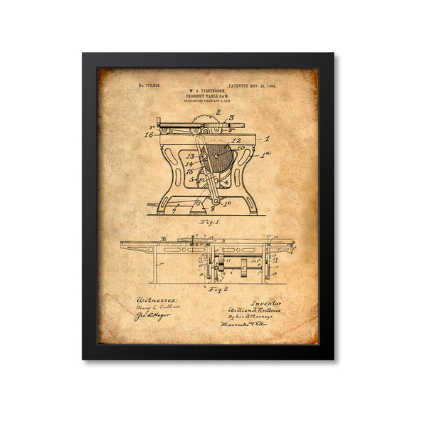 Table Saw Patent Print