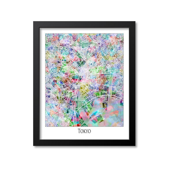 Tokyo Map Art Print, Japan