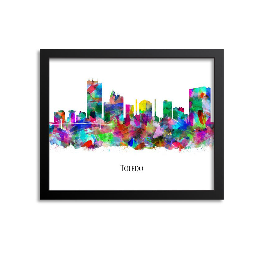 Toledo Skyline Painting Art Print