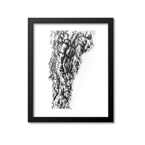 Vermont Elevation Map Print