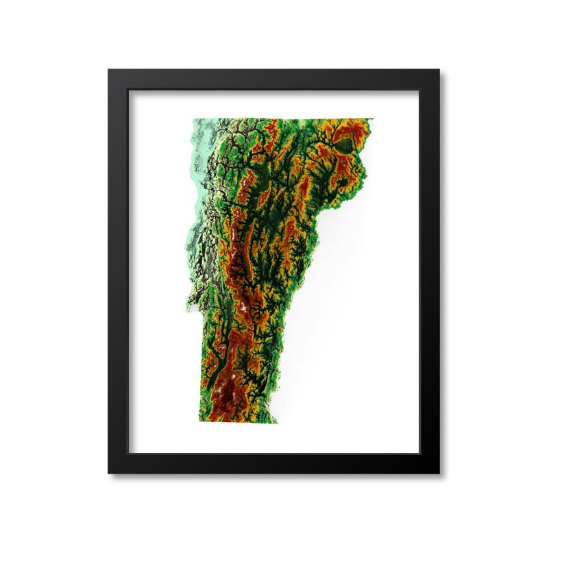 Vermont Elevation Map Print – Print A Patent
