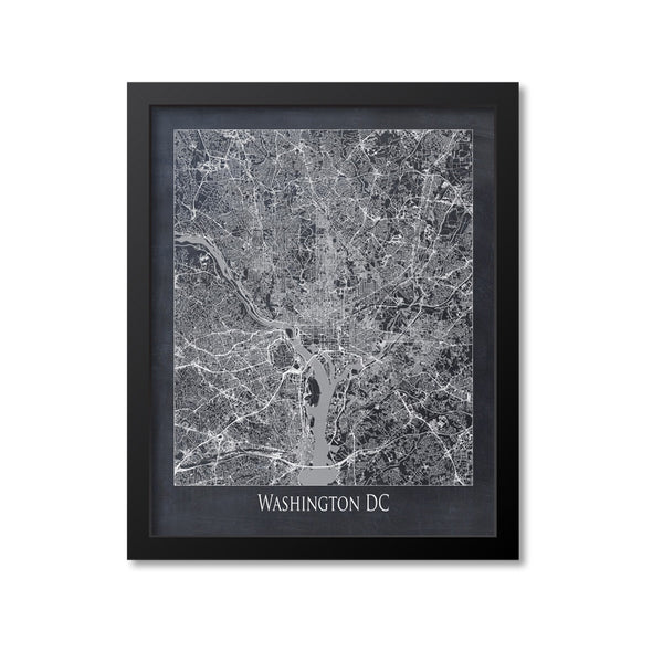 Washington DC Map Art Print, District of Columbia
