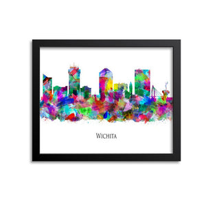 Wichita Skyline Painting Art Print