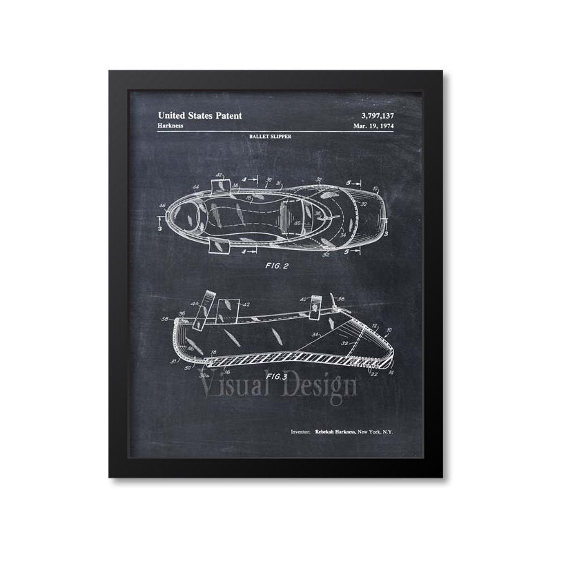 Ballet Shoe Patent Print