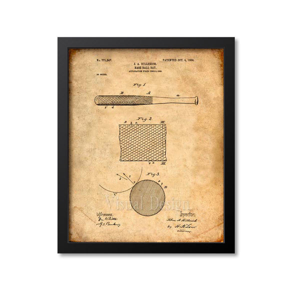 Baseball Bat Patent Print