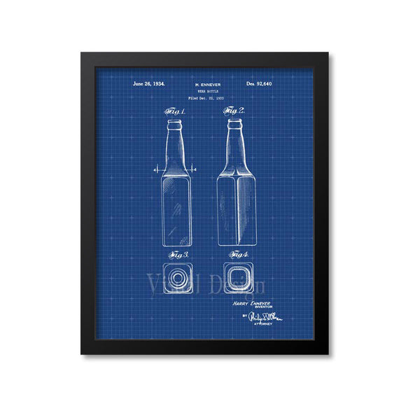 Beer Bottle Patent Print