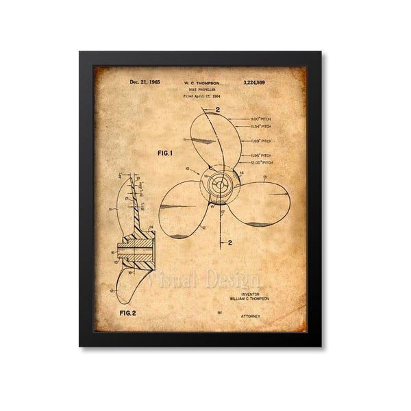 Boat Propeller Patent Print