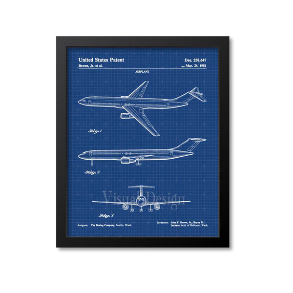 Passenger Airplane Patent Print