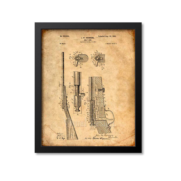 Bolt Gun Patent Print