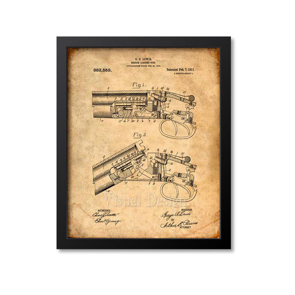 Breech Loading Gun Patent Print
