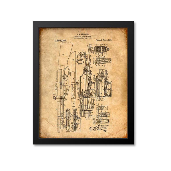 Browning Automatic Rifle Patent Print