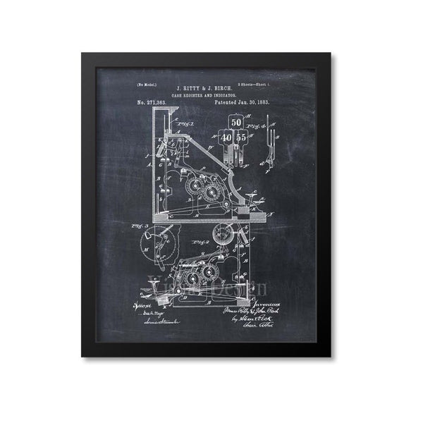 Cash Register Patent Print