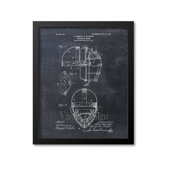 Catcher's Mask Patent Print