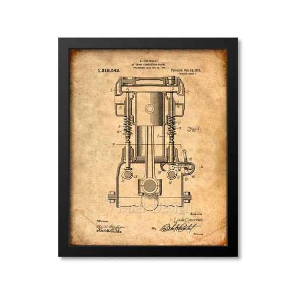 Chevrolet Internal Combustion Engine Patent Print