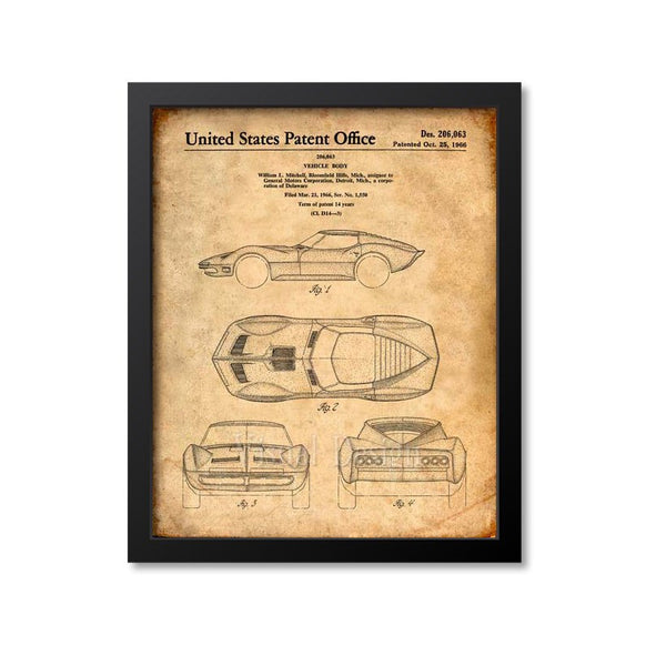 Corvette Patent Print