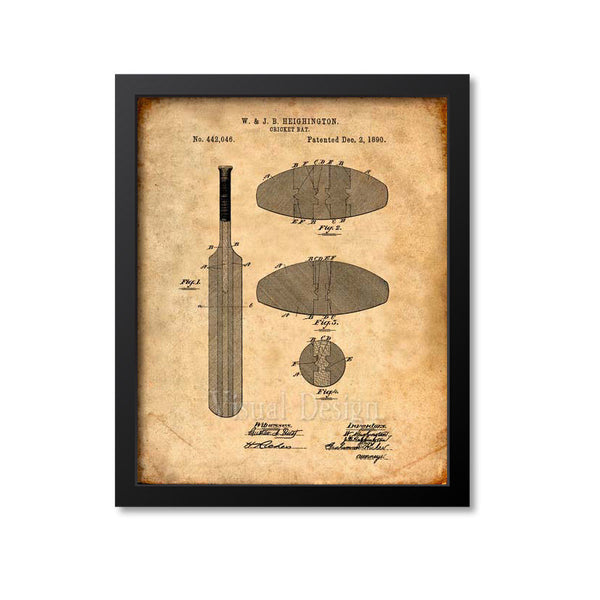 Cricket Bat Patent Print