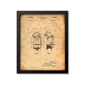 Diving Unit Air Tank Patent Print