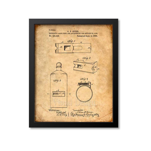 Druggists Bottle Patent Print