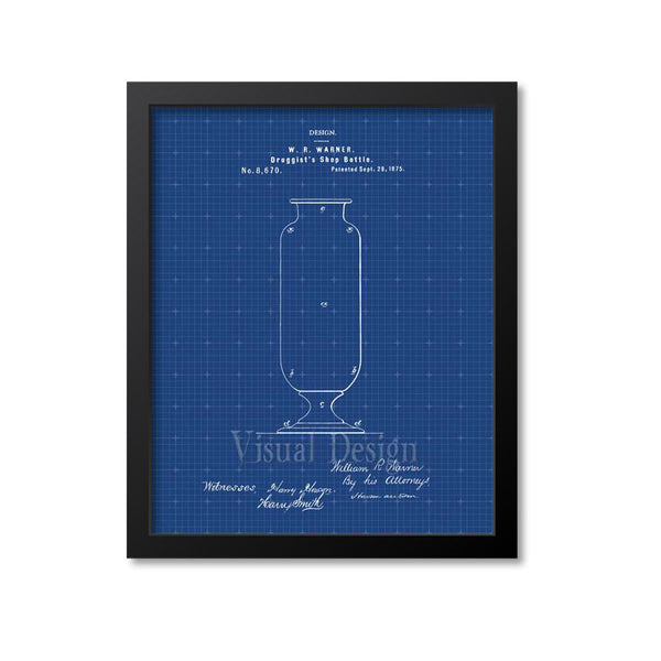 Druggists Shop Bottle Patent Print