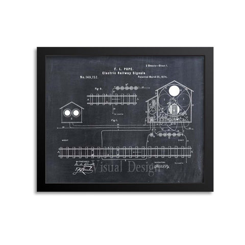 Electric Railway Signal Patent Print