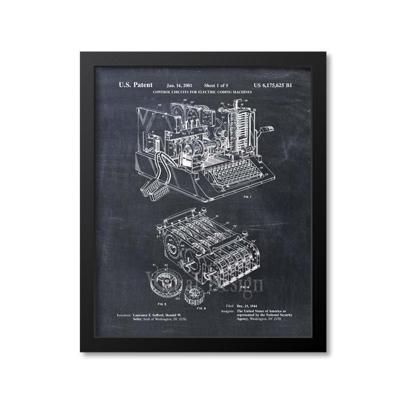 Encryption Machine Patent Print