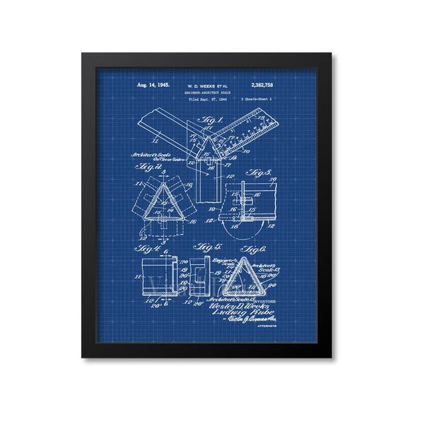 Engineer Architect Scale Patent Print