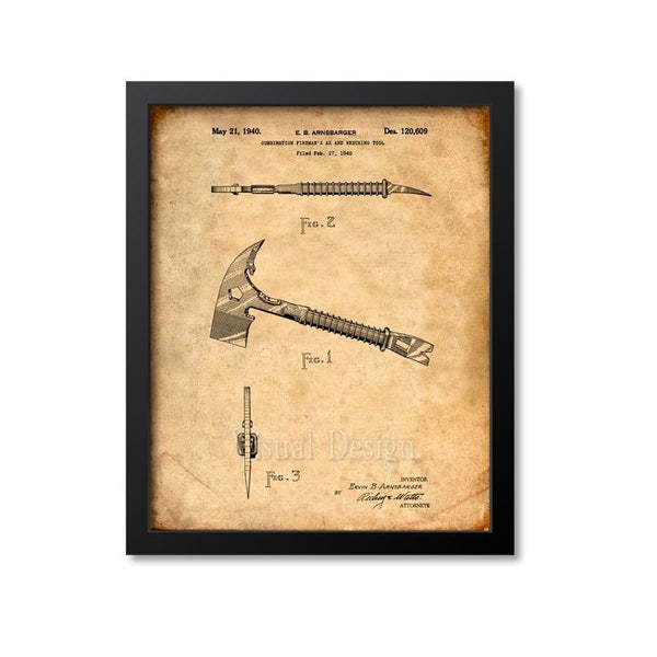 Fireman Ax Patent Print