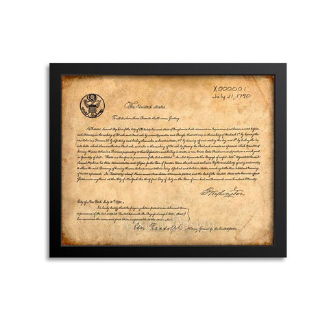 First U.S. Patent Print