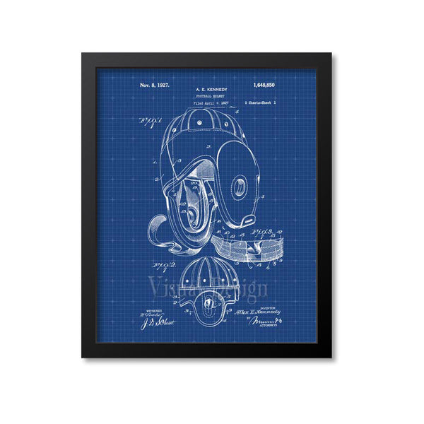 Football Helmet Patent Print