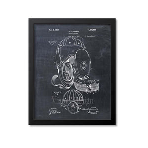 Football Helmet Patent Print