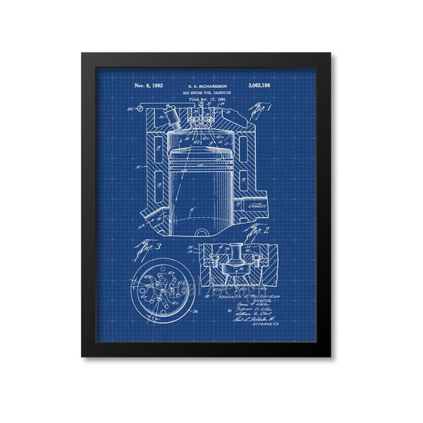 Gas Engine Fuel Injection Patent Print