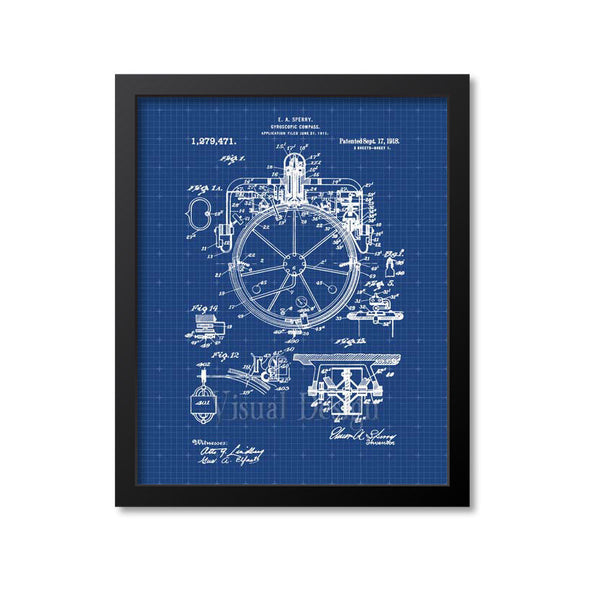 Gyroscope Compass Patent Print
