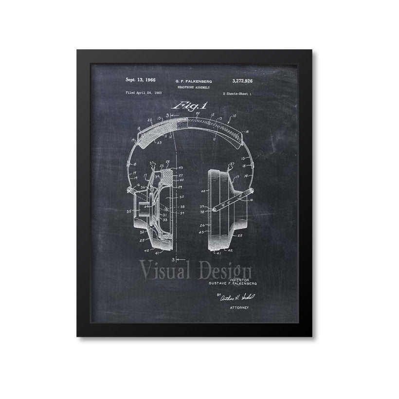 Headphones Patent Print