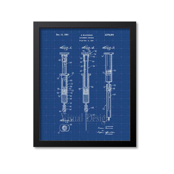 Hypodermic Syringe Patent Print