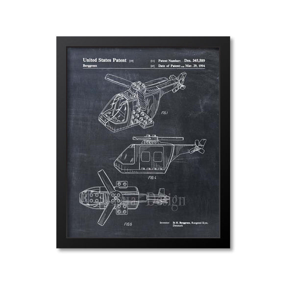 Lego Helicopter Patent Print