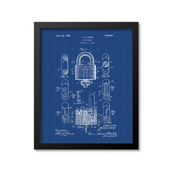 Lock Patent Print