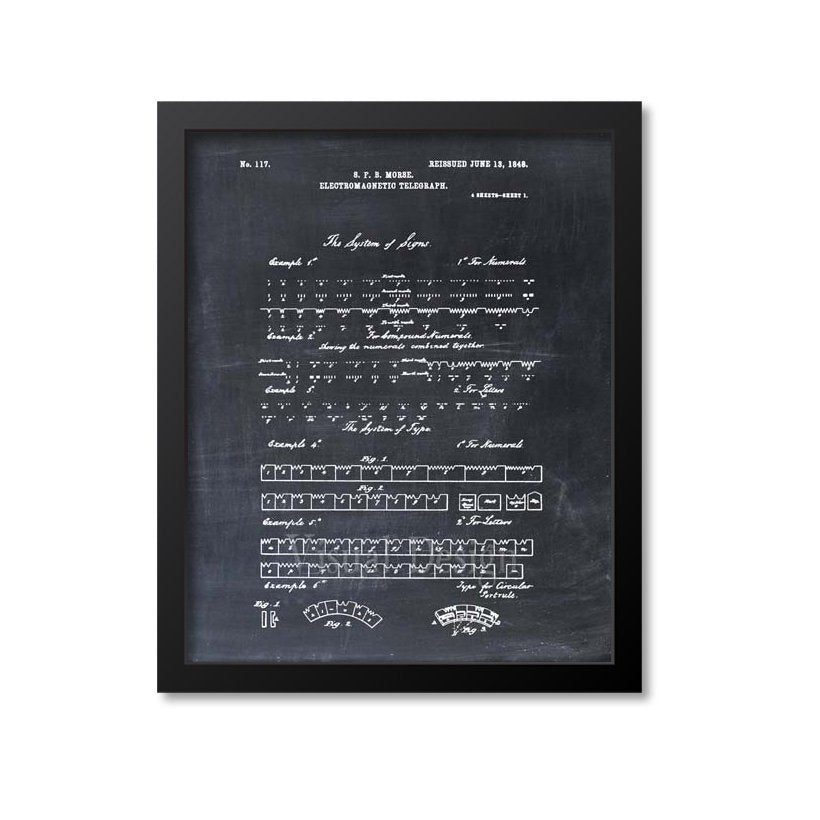 Morse Code Patent Print