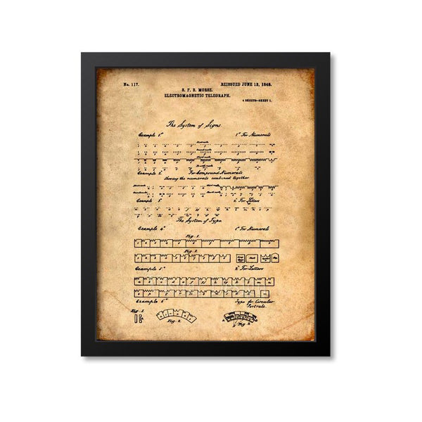 Morse Code Patent Print