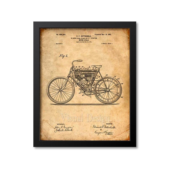 Motorcycle Patent Print