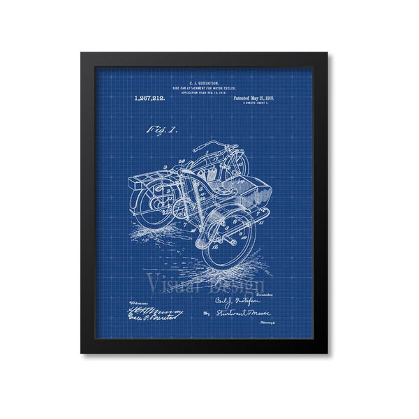 Motorcycle Sidecar Patent Print